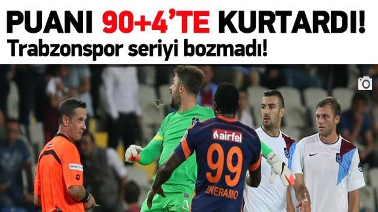 Trabzonspor puanı zor kurtardı!