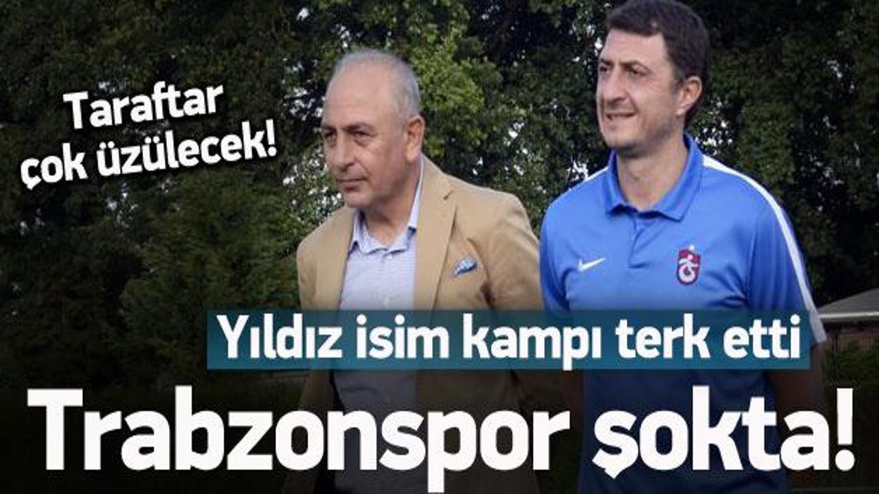 Trabzonspor'da şok! Yıldız isim kamptan ayrıldı