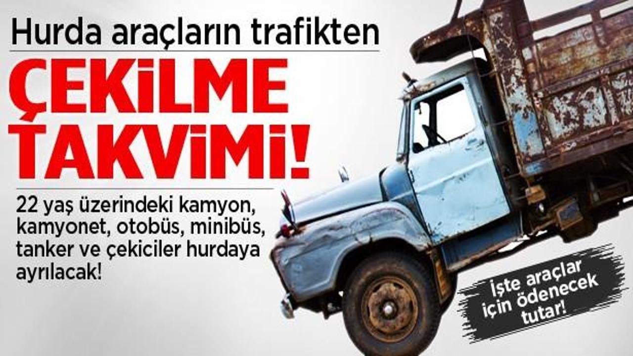 Trafikten çekilen hurdalara ne kadar ödenecek?