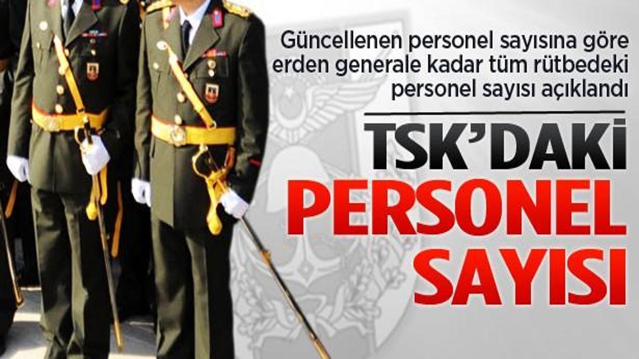 TSK'da kaç er, kaç subay kaç general var? LİSTE