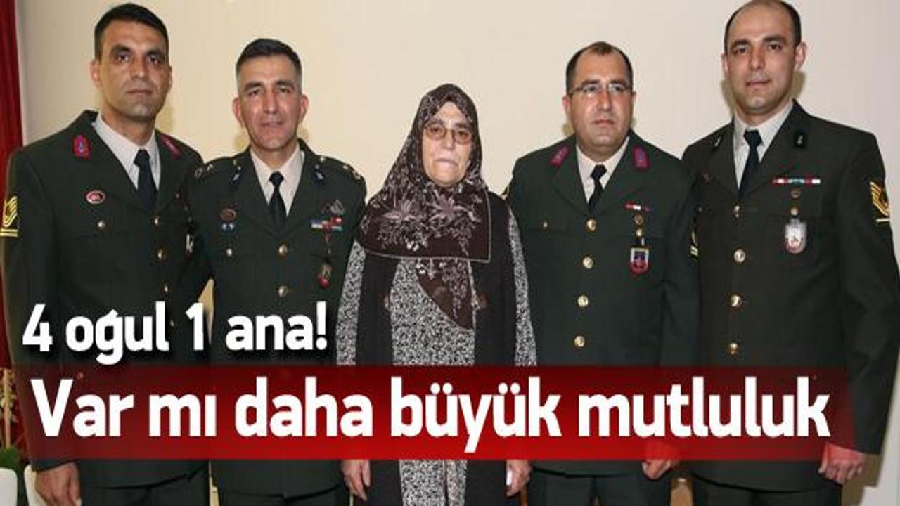 TSK'dan 4 oğlu da asker olan anneye sürpriz