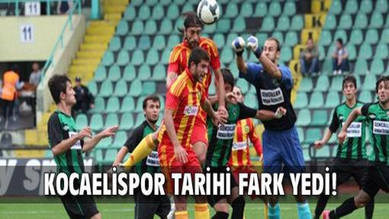 Kocaelispor tarihi farkla mağlup!