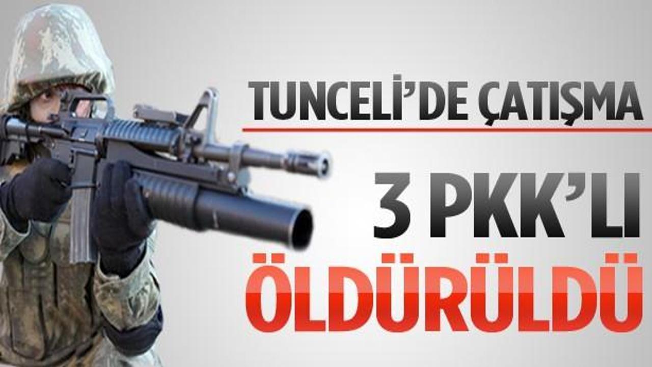 Tunceli'de çatışma: 3 terörist öldürüldü