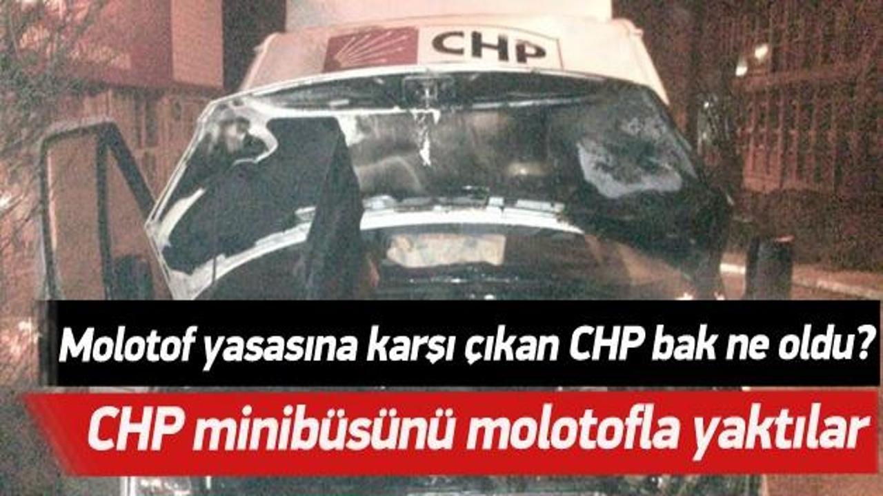 Tunceli'de CHP minibüsü ateşe verildi