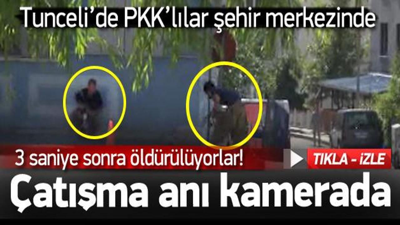 Tunceli'de 2 PKK'lının öldürülme anı kamerada