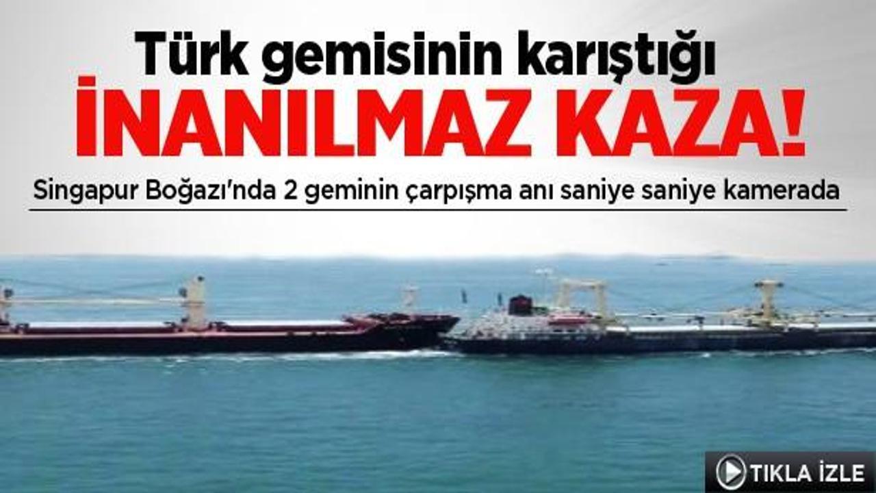 Türk gemisinin karıştığı inanılmaz kaza!