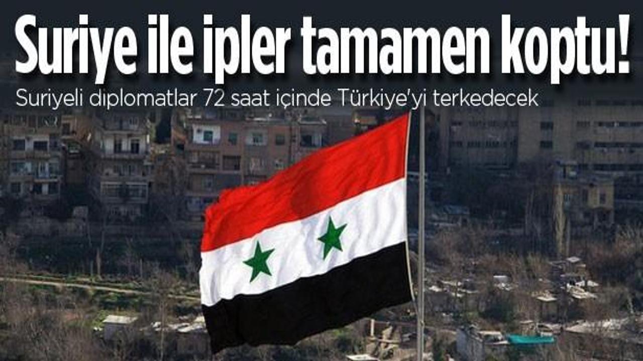 Türkiye de Suriyeli diplomatları kovdu