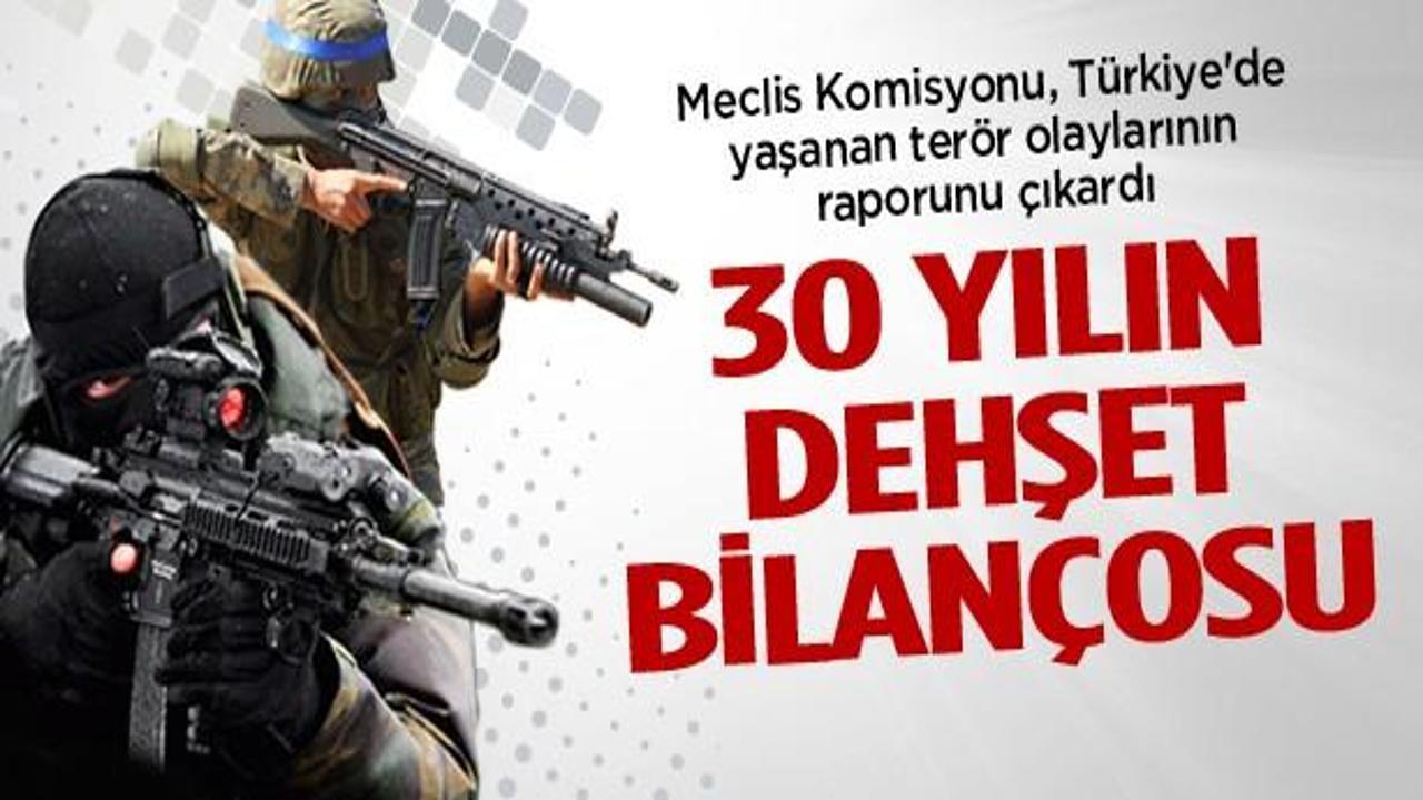 Türkiye'de 30 yılın terör bilançosu