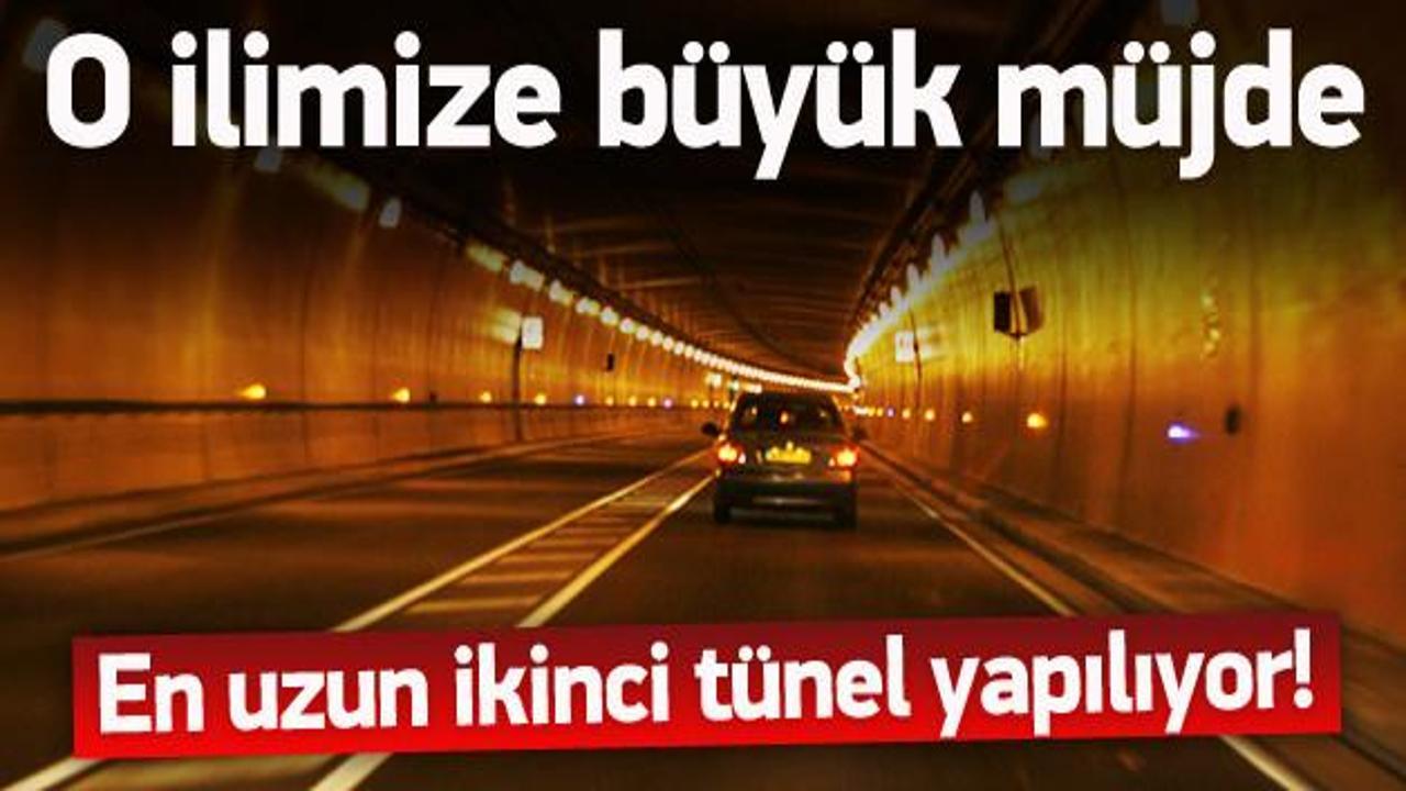 Türkiye'nin 2 . büyük tüneli o ile yapılıyor