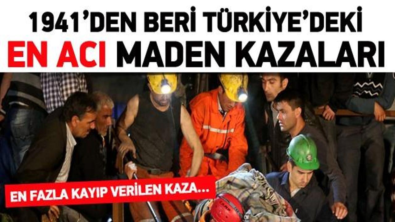 Türkiye'nin en büyük maden kazaları