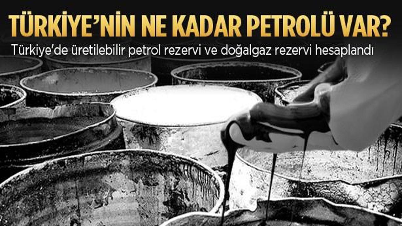 Türkiye'nin ne kadar doğalgaz ve petrolü var?