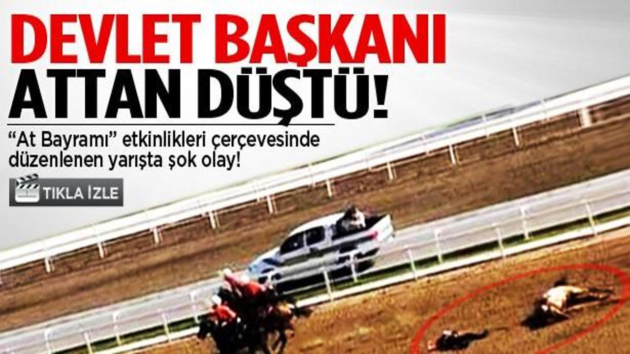 Türkmenistan Devlet Başkanı attan düştü