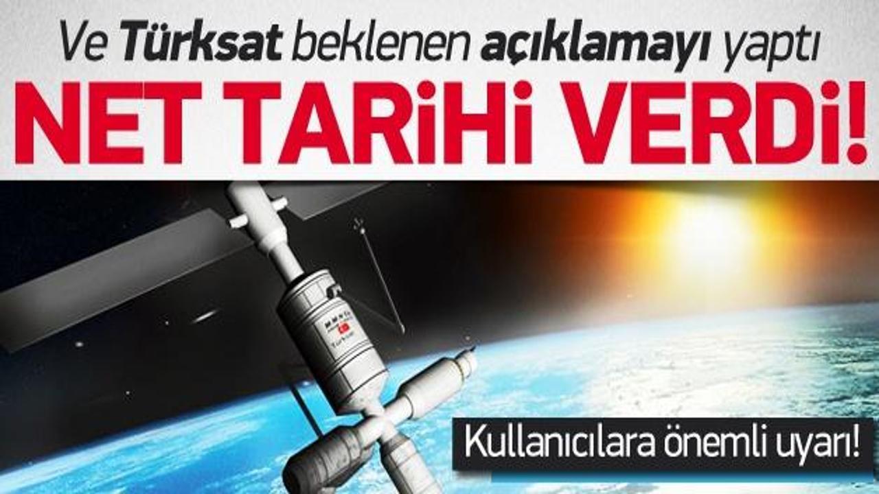 Türksat beklenen açıklamayı yaptı