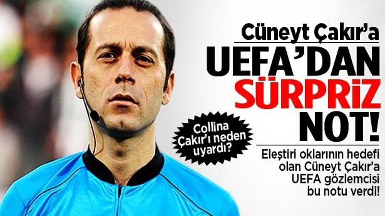 UEFA gözlemcisinin Cüneyt Çakır'a notu