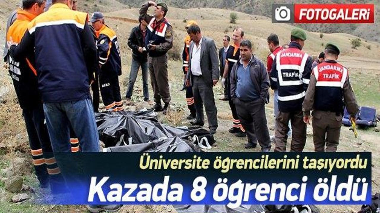 Üniversite öğrencileri kaza yaptı: 8 ölü