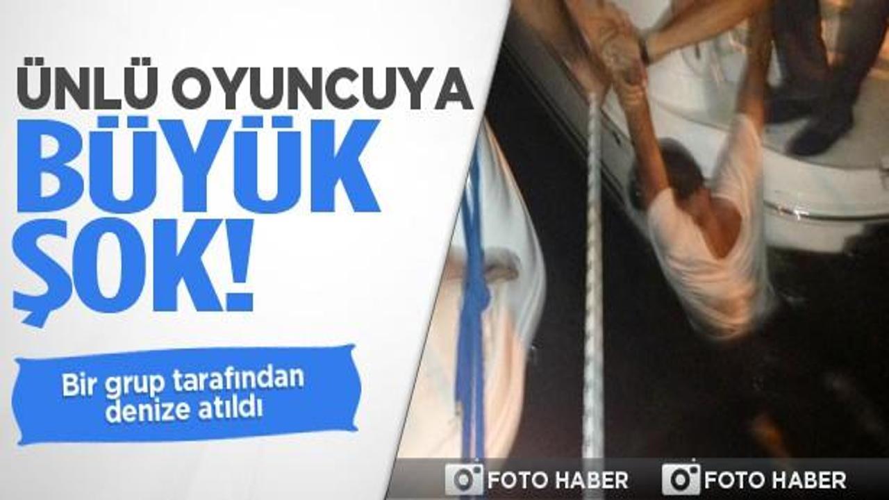 Ünlü oyuncuyu denize attılar - GALERİ