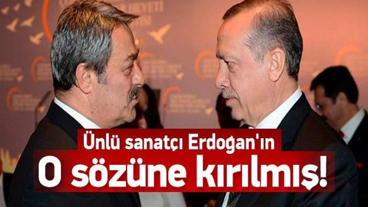 &Uuml;nl&uuml; sanat&ccedil;ı Erdoğan'ın o s&ouml;z&uuml;ne kırılmış