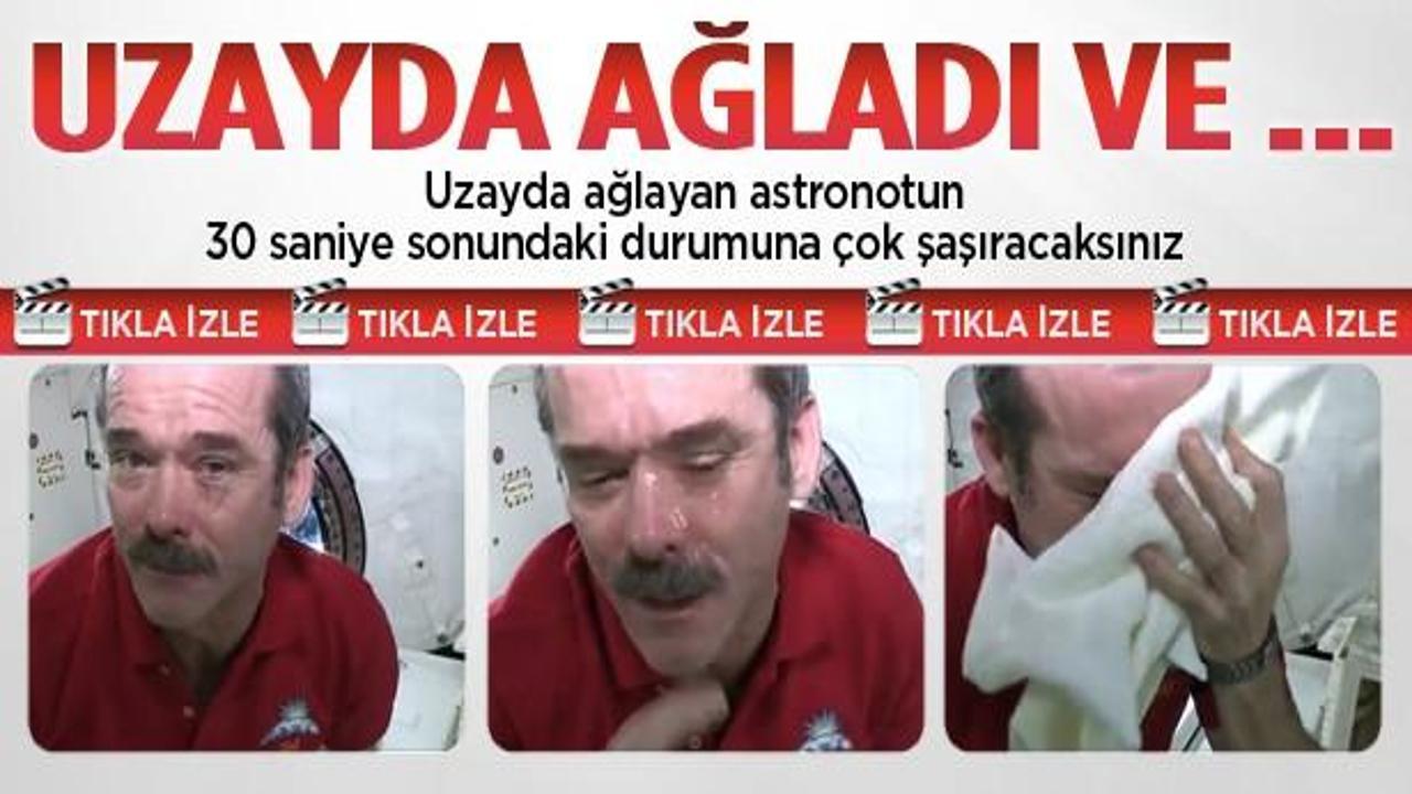 Uzayda ağlamaya &ccedil;alıştı bu hale geldi İZLE