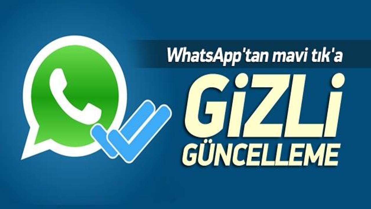 WhatsApp'a mavi tık kapatma seçeneği eklendi