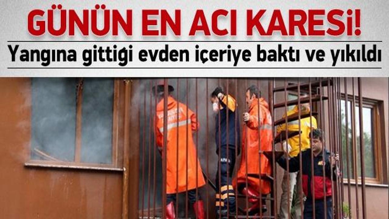 Yangına giden itfaiyecinin en zor anı!