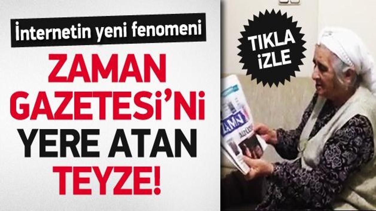 Zaman Gazetesi'ni yere atan teyze rekor kırıyor