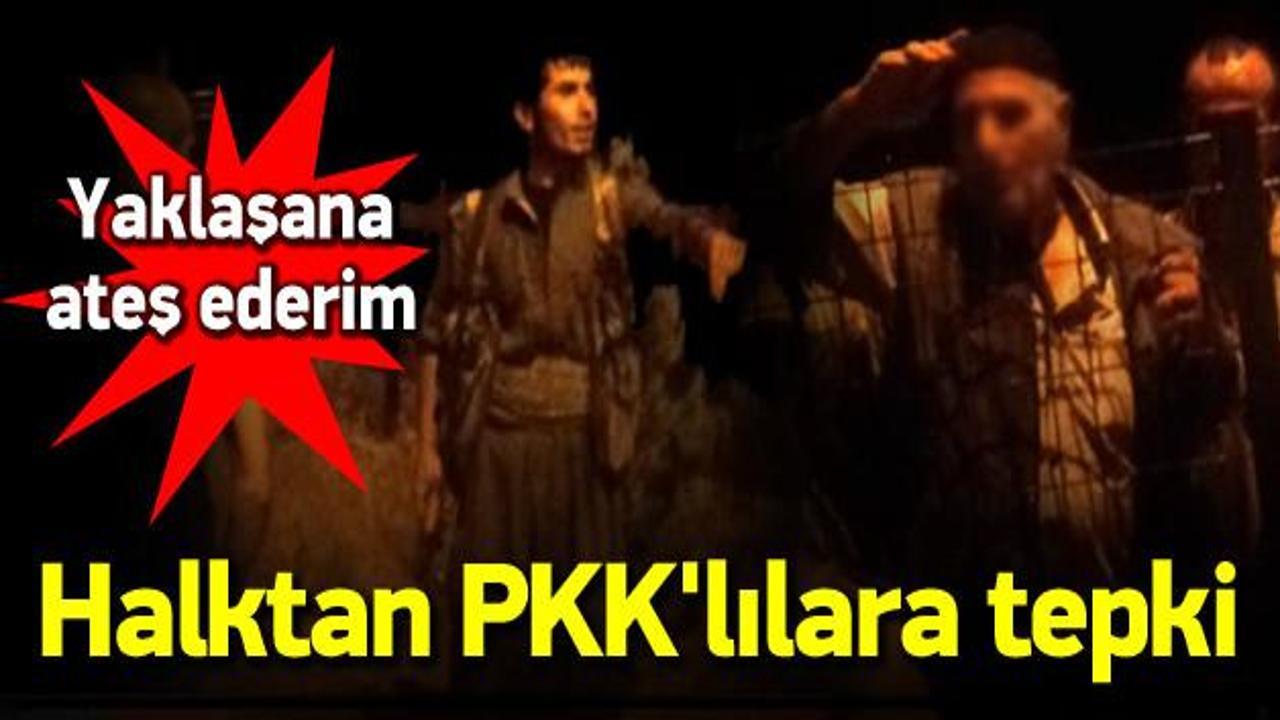 Yol kesen PKK'lılara vatandaştan sert tepki