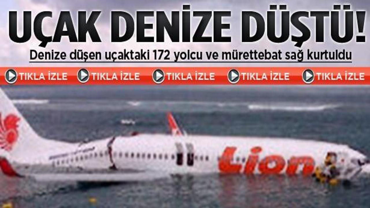 Yolcu uçağı denize düştü 172 yolcu kurtuldu / İZLE