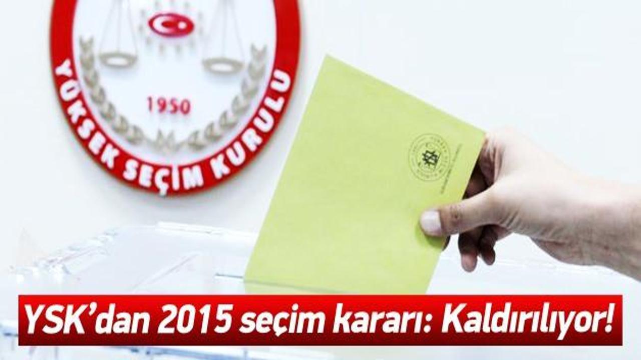 YSK 2015 seçimleri için kararını verdi