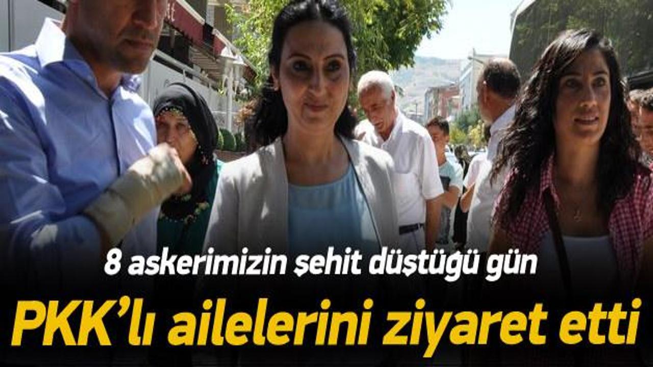 Yüksekdağ terörist ailelerini ziyaret etti