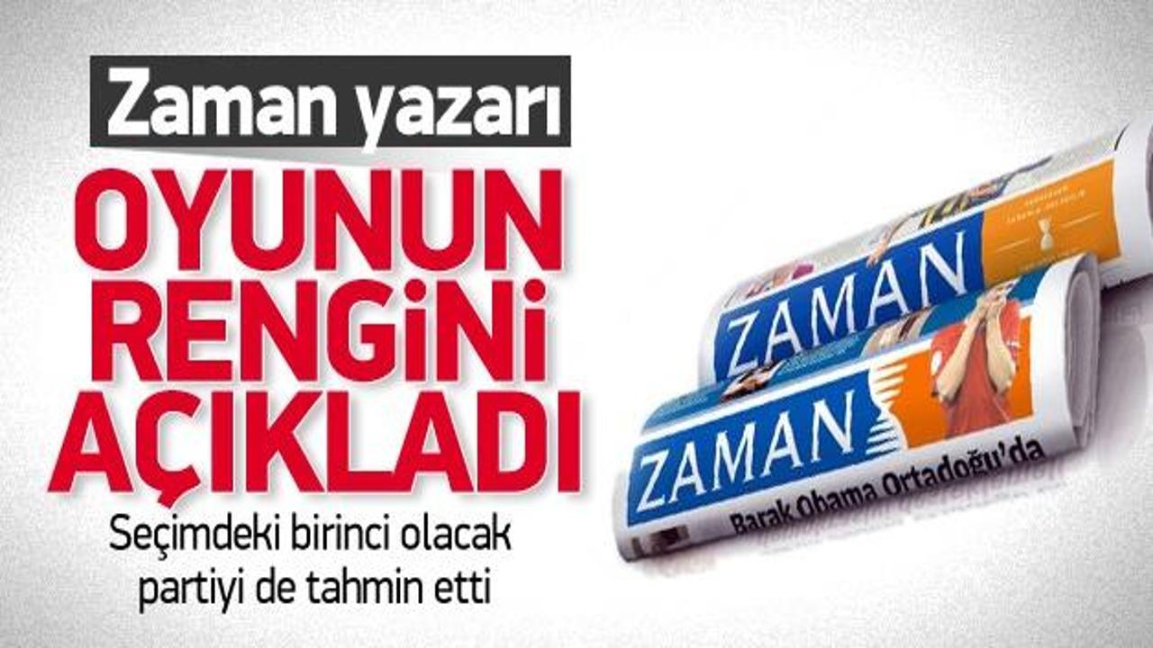 Zaman yazarı oyunu vereceği partiyi açıkladı