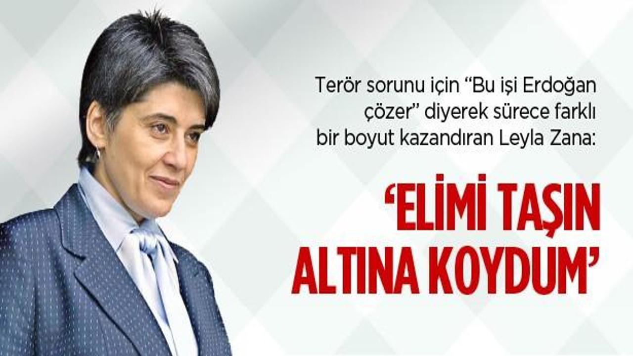 Zana: Elimi taşın altına koydum