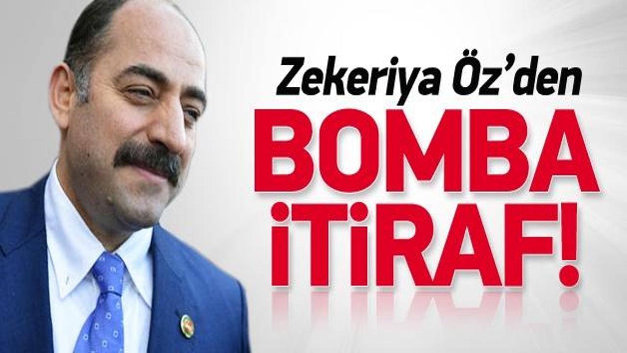 Zekeriya Öz'den bomba itiraf!
