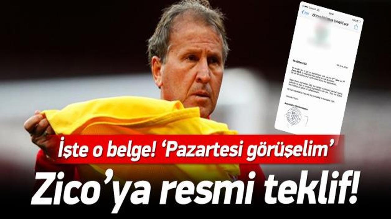 Zico bombası! İşte o resmi belge