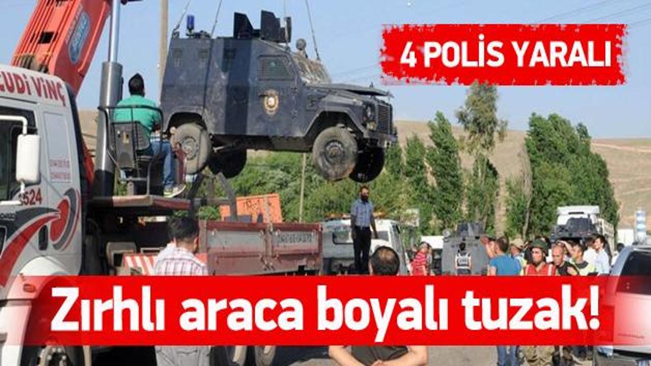 Zırhlı araç şarampole yuvarlandı: 4 polis yaralı