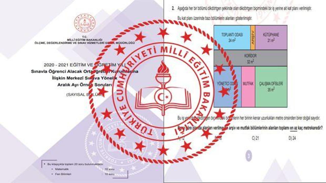 MEB LGS Aralık Ayı örnek Soruları Yayımladı! 2021 LGS'de öğrenciler ...