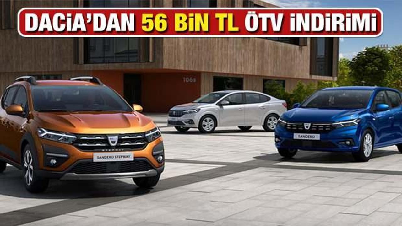 Dacia'dan 56 bin TL ÖTV indirim! 2021 ÖTV indirimli Sandero Lodgy