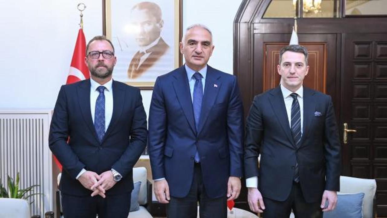 Kültür ve Turizm Bakanı Ersoy, Kuzey Makedonyalı mevkidaşıyla bir araya ...