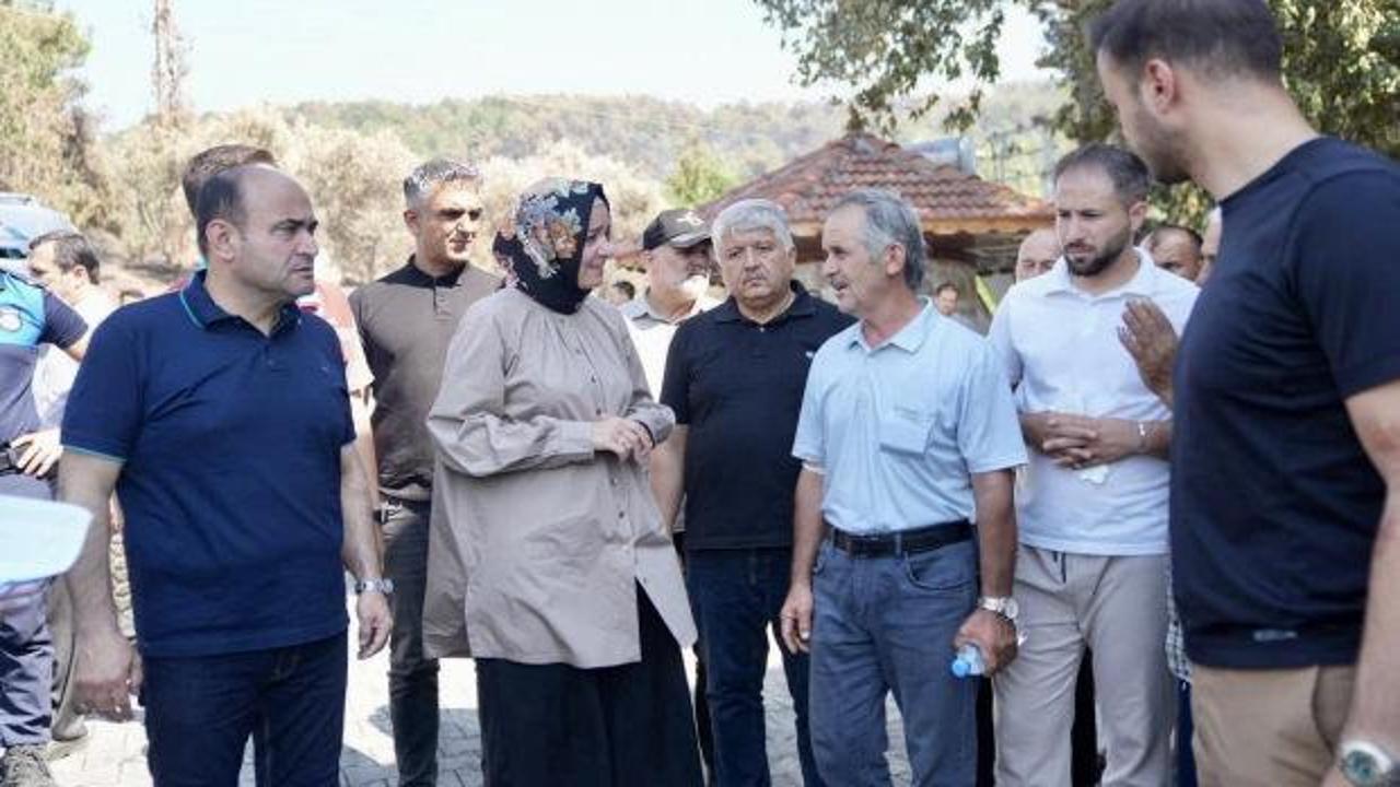 AK Parti Genel Başkan Yardımcısı Kaya, Seydikemer'de yangından etkilenenleri ziyaret etti
