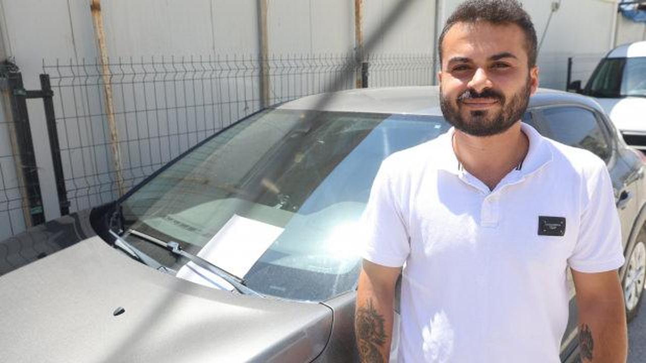 Sergilediği davranışla, çarptığı araç sahibinin duasını aldı