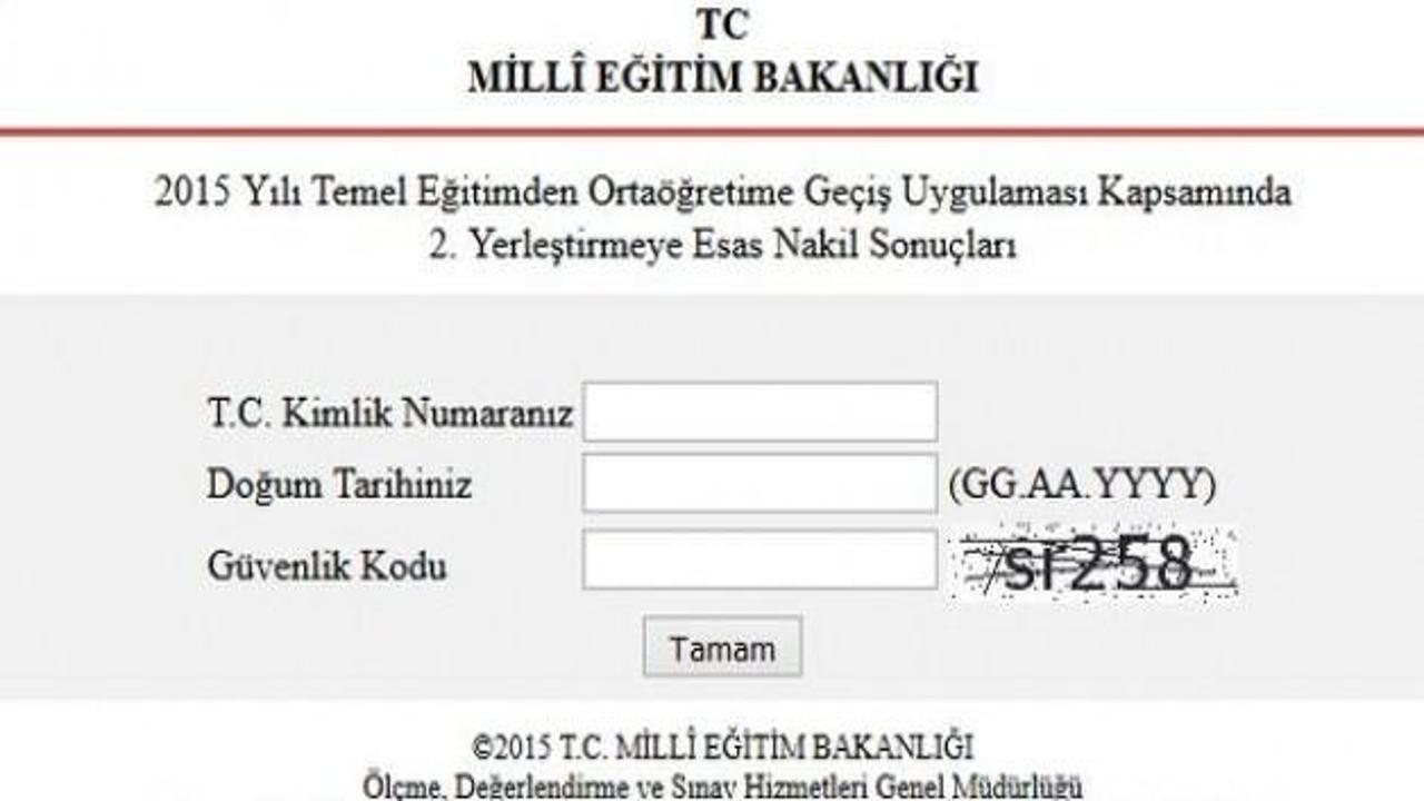 TC no ile EBA TEOG lise 2. nakil sonuçları Haber 7 GÜNCEL