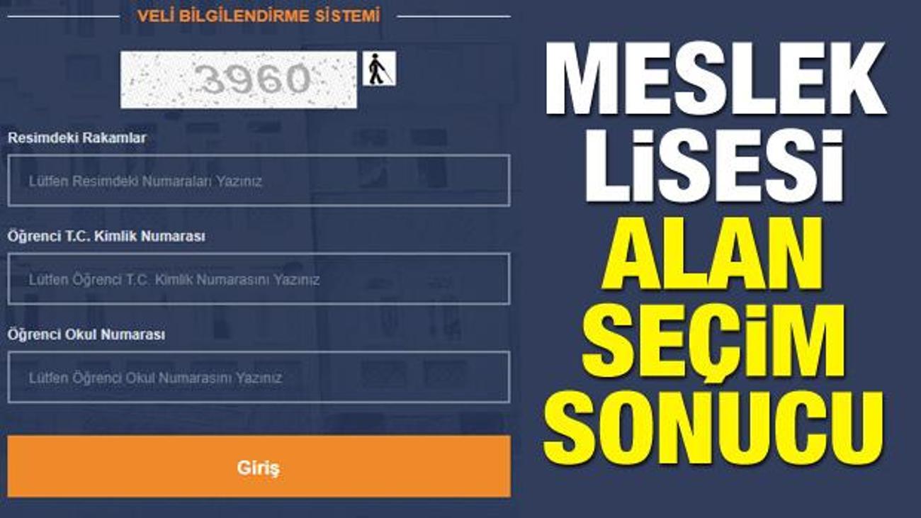 2018 Meslek Lisesi Alan Secim Sonucu E Okul Sorgulamasi Egitim Haberleri