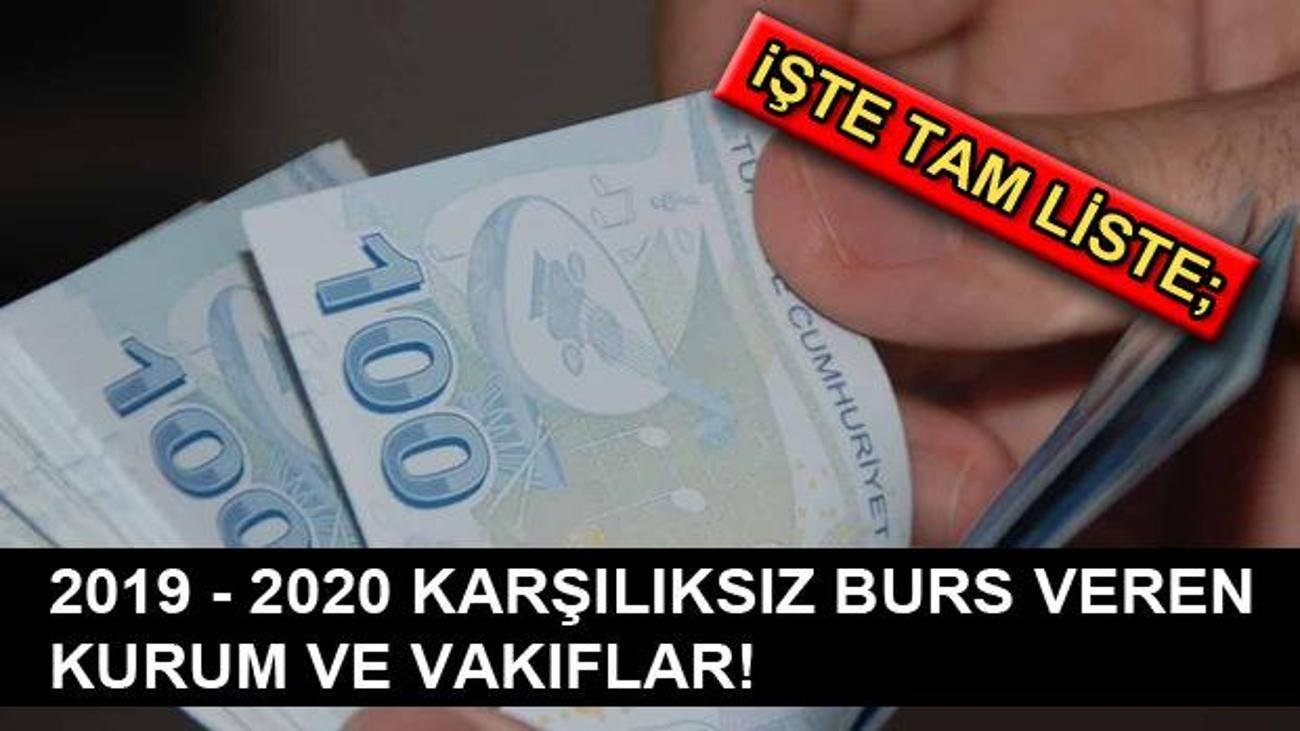 karsiliksiz burs veren kurum ve vakiflar yeni yilda burs imkani egitim haberleri