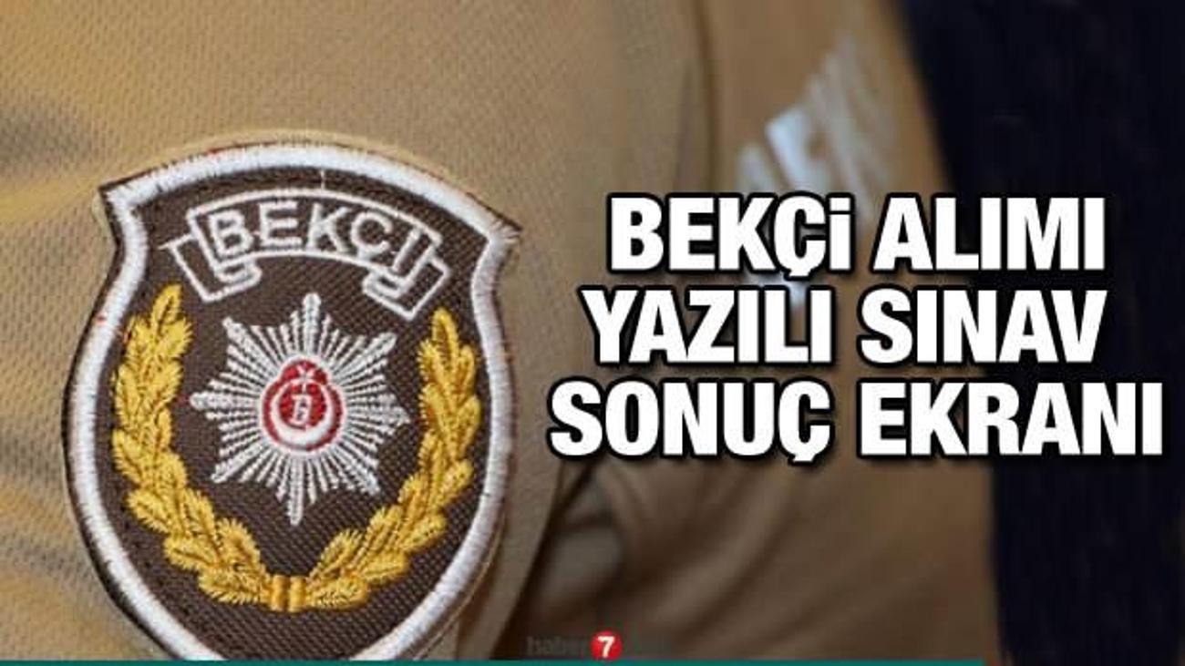 Bekci Alimi Yazili Sinav Sonucu Aciklandi Mi 2021 E Devlet Bekcilik Sinavi Sonuc Ekrani Memur Haberleri