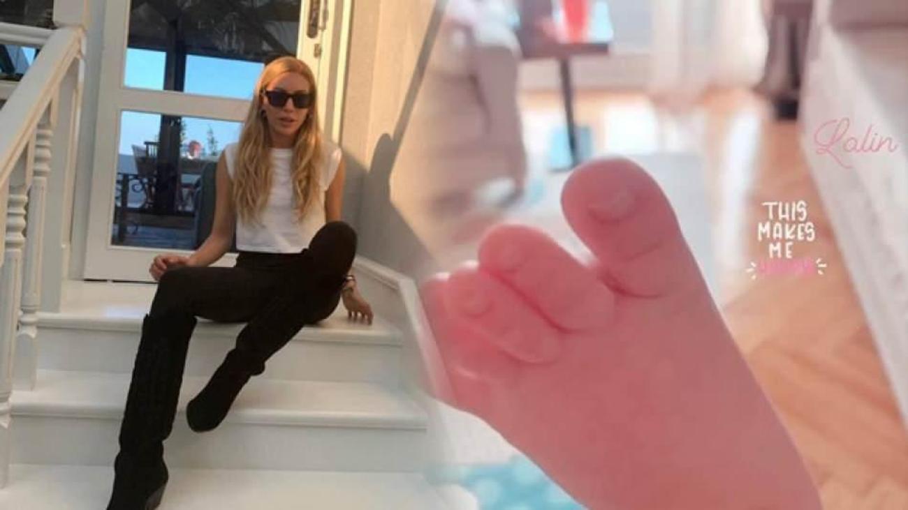 Oyuncu Sinem Kobal�ın kızı Lalin�le benzerliği şaşırttı