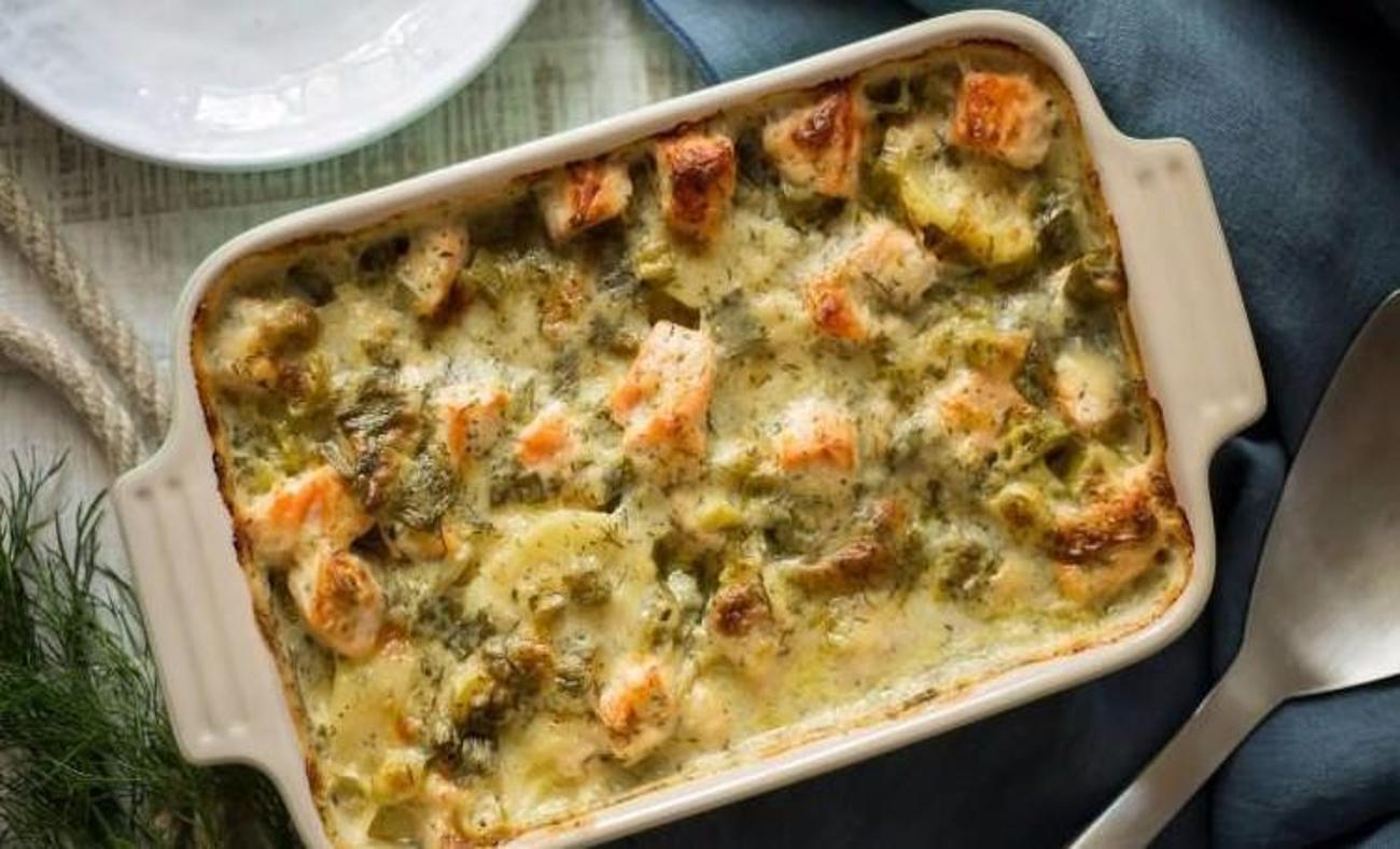 Patates yatağında Somon tarifi
