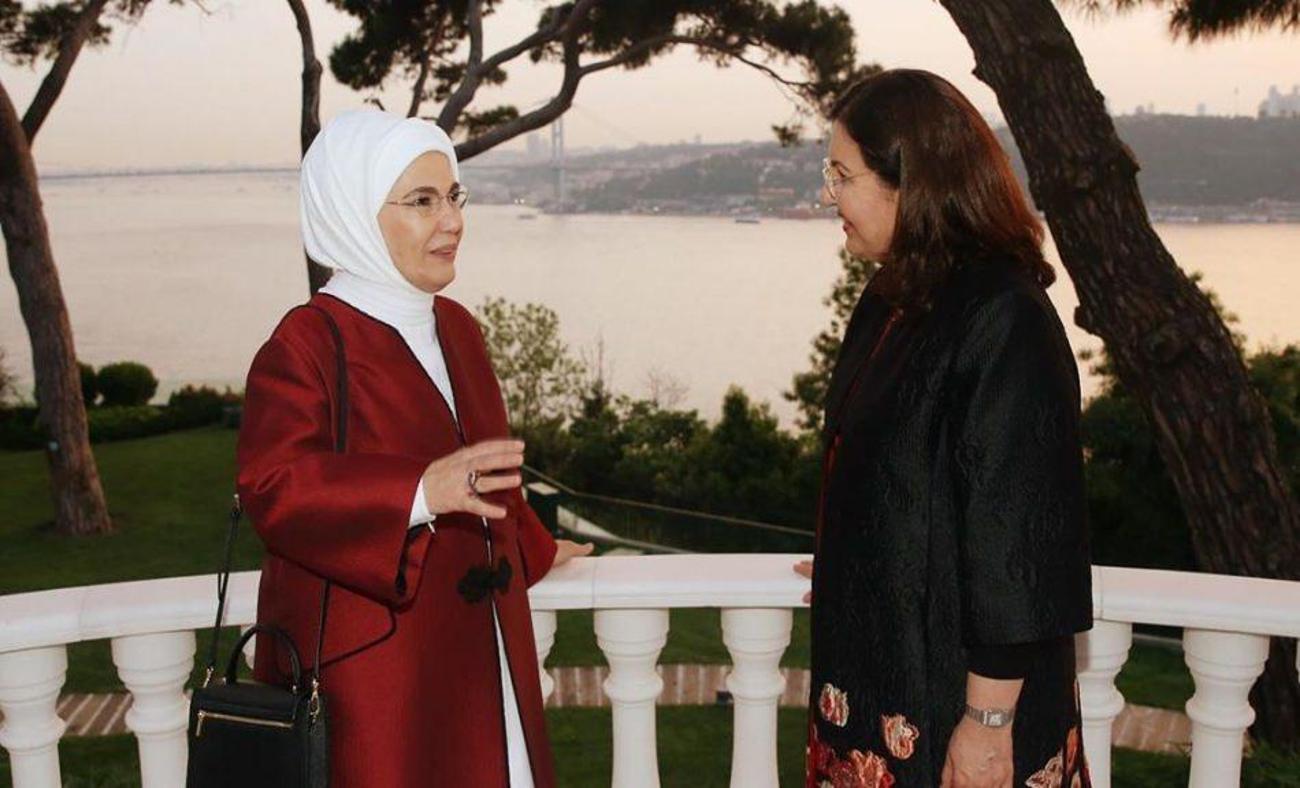 Emine Erdoğan Irak Cumhurbaşkanı eşi Serbagh Salih ile bir araya geldi