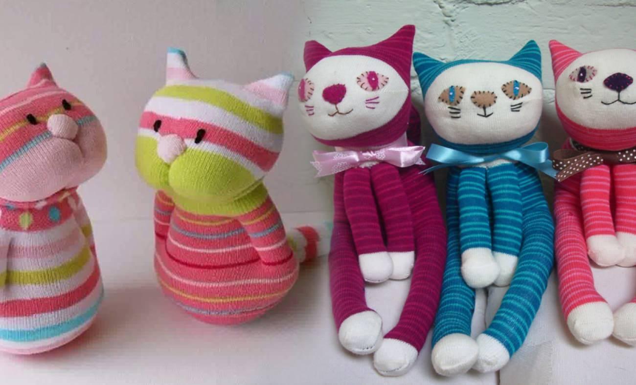 Çoraptan kedi oyuncak nasıl yapılır? Çocuklar için çoraptan kedi oyuncak yapımı