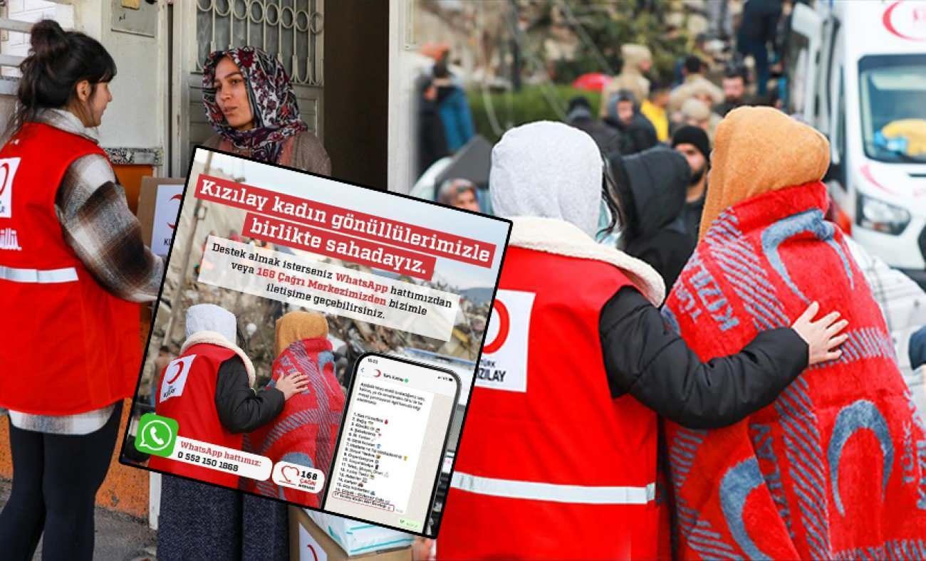 Türk Kızılayı'ndan yeni bir atılım: Depremzede kadınlara özel WhatsApp hattı kurdu