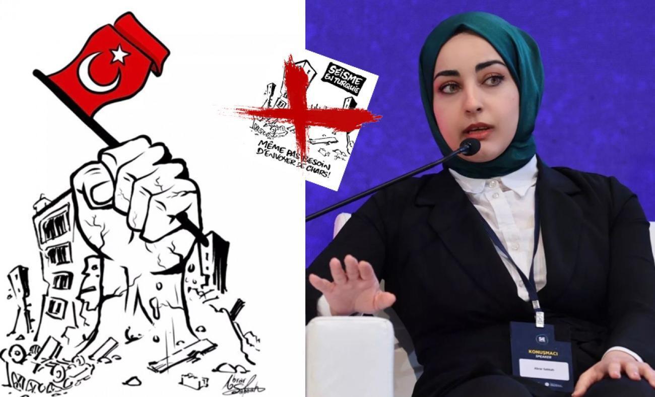 Filistinli grafik sanatçısı Abrar Sabbah Türkiye'yi hedef alan Fransızlara haddini bildirdi!