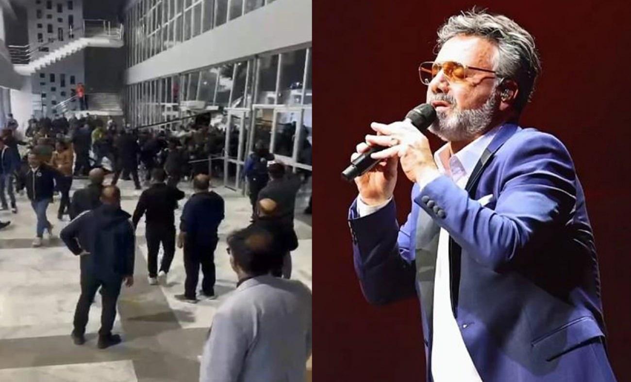İranlı şarkıcı Moein'in Van'daki konserinde izdiham yaşandı! Kapıları kırarak girdiler